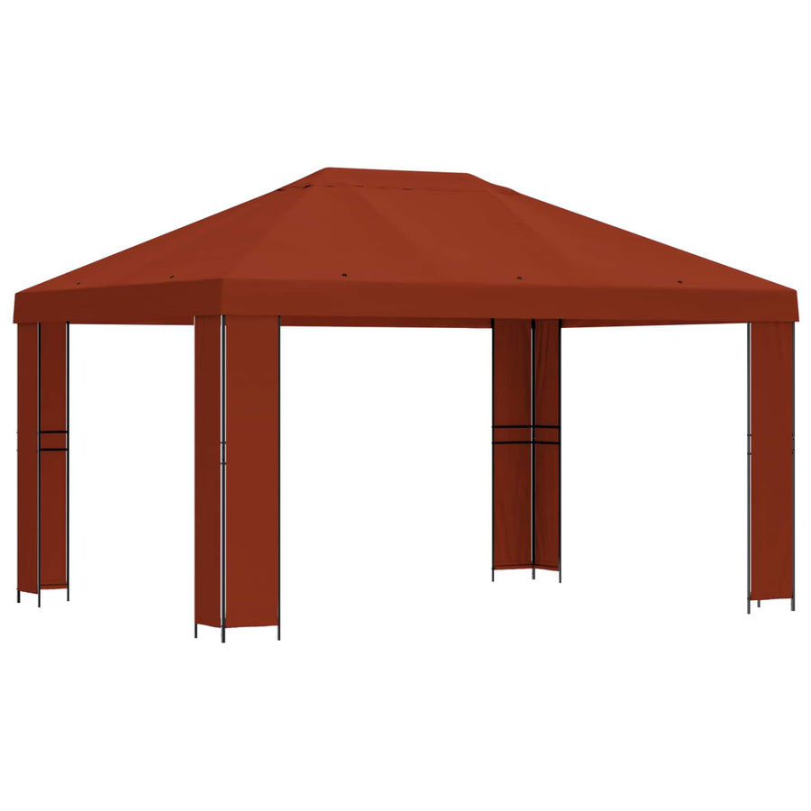 Prieel 4 × 3 m Terracotta Polyester en staal 190