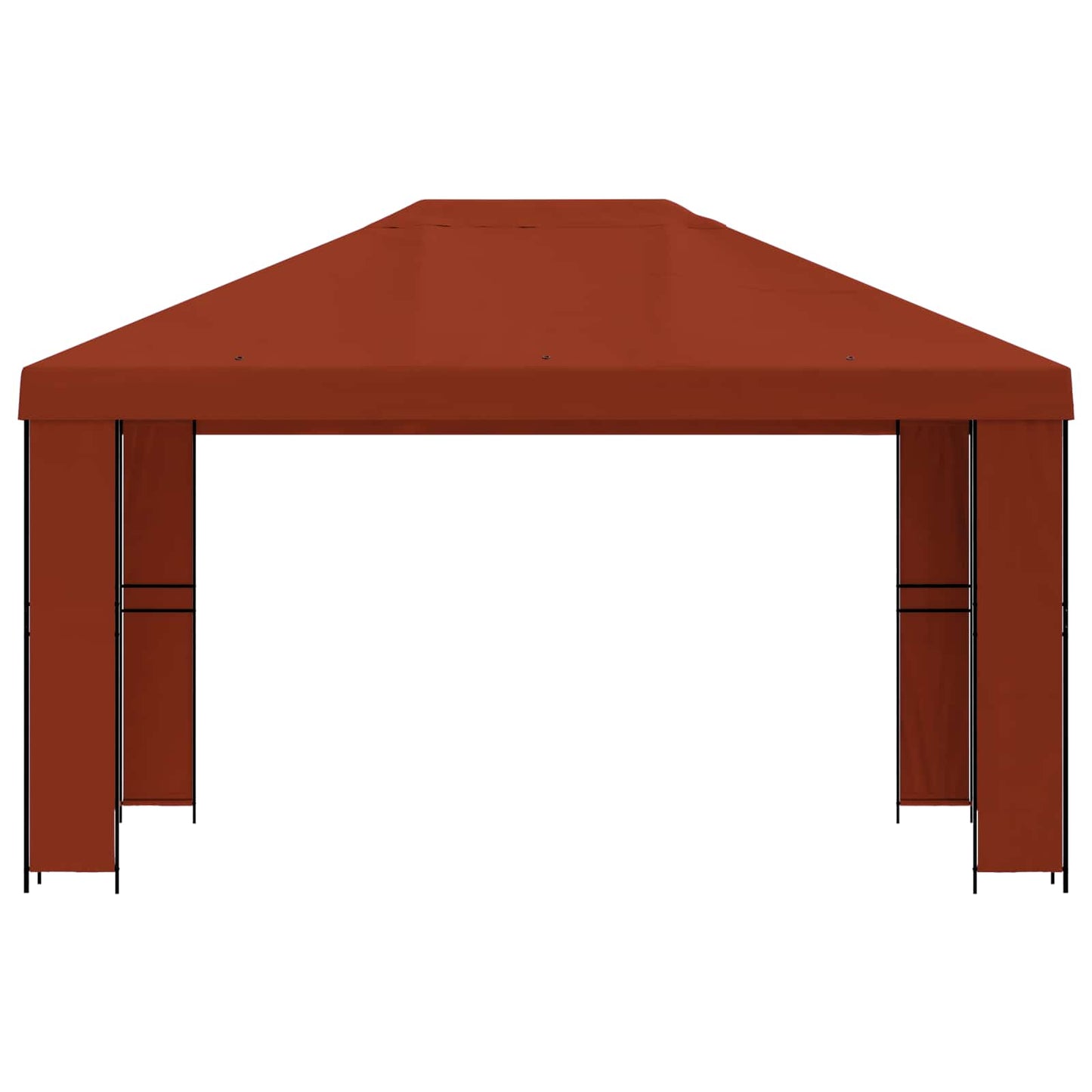 Prieel 4 × 3 m Terracotta Polyester en staal 190