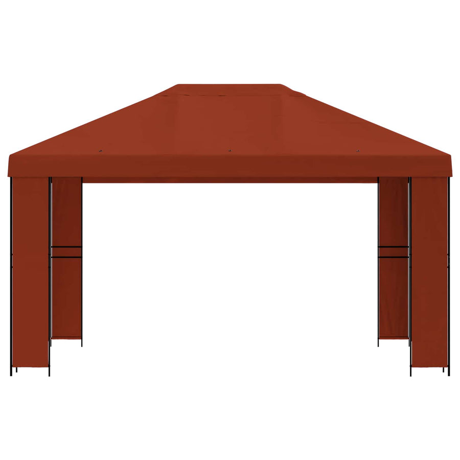 Prieel 4 × 3 m Terracotta Polyester en staal 190