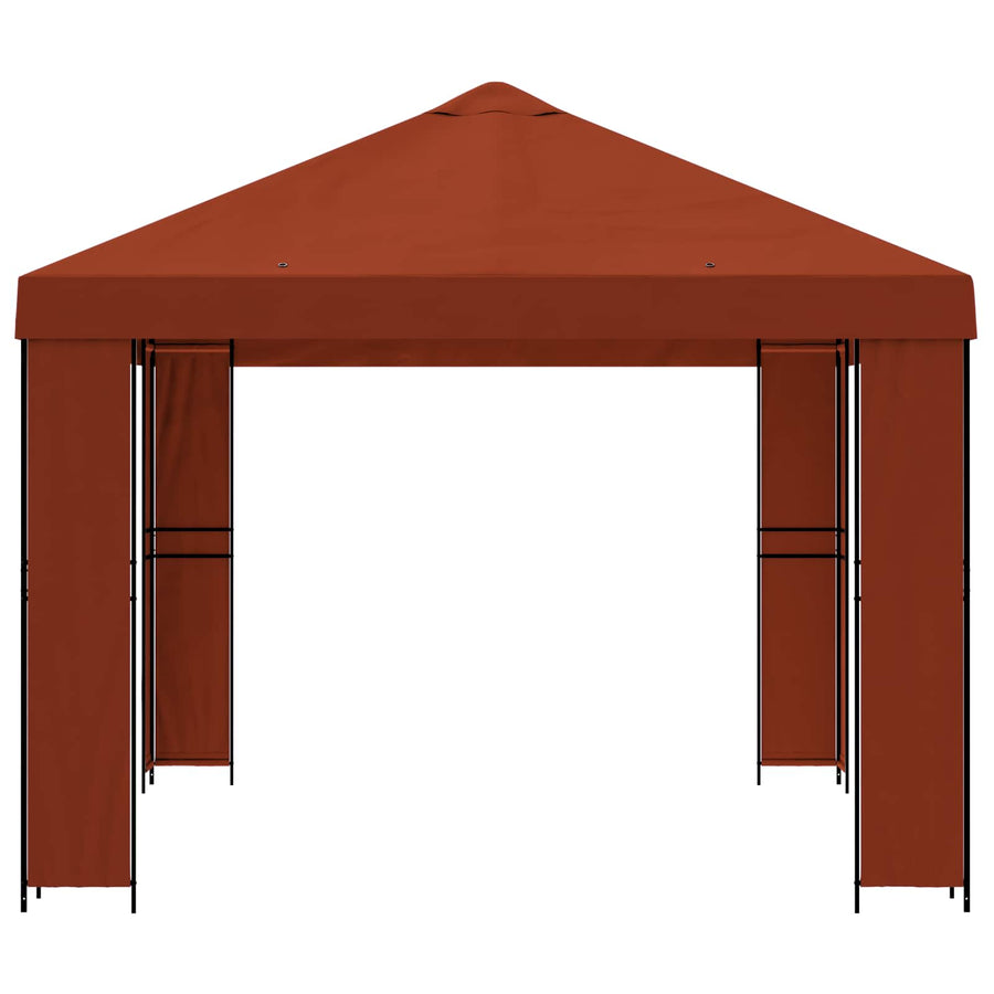 Prieel 4 × 3 m Terracotta Polyester en staal 190