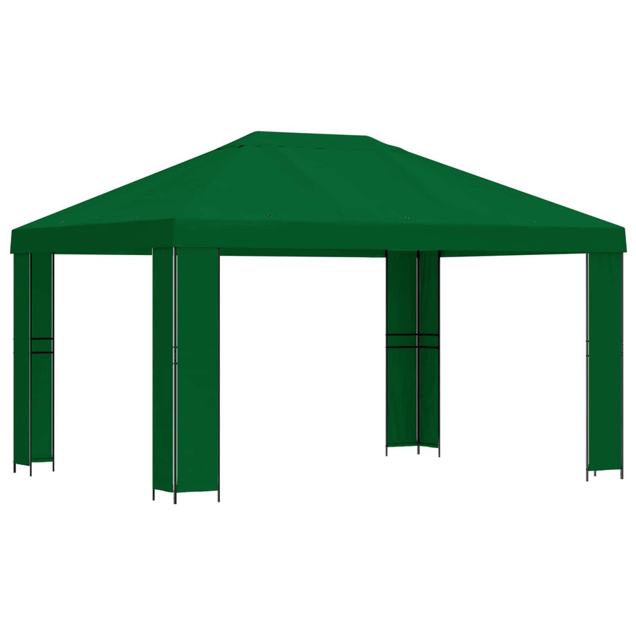Prieel 4 × 3 m Groen Polyester en staal 190