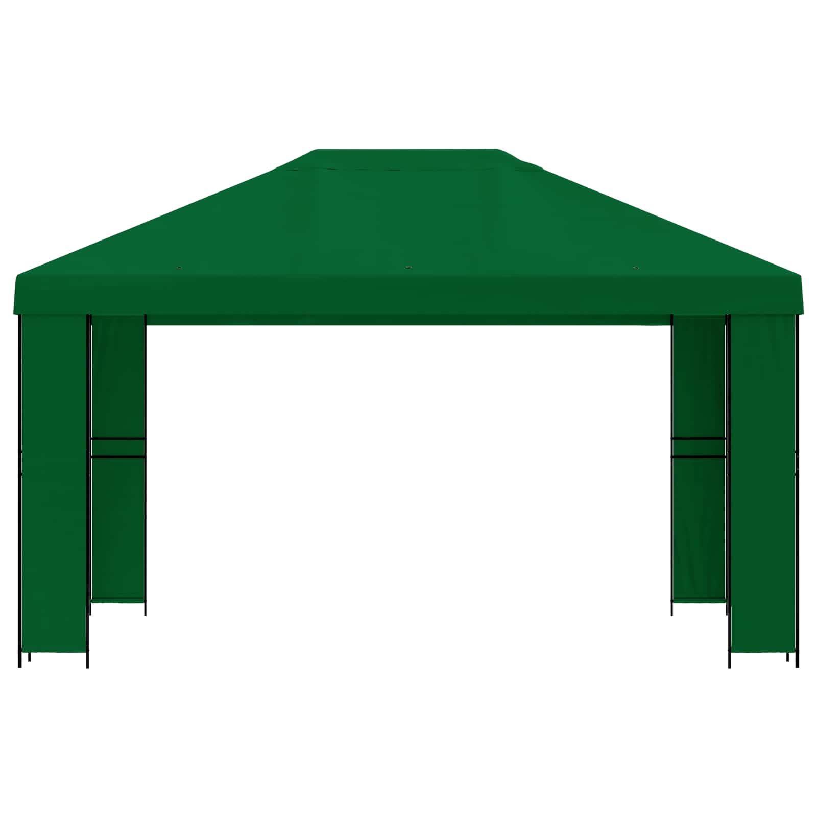 Prieel 4 × 3 m Groen Polyester en staal 190