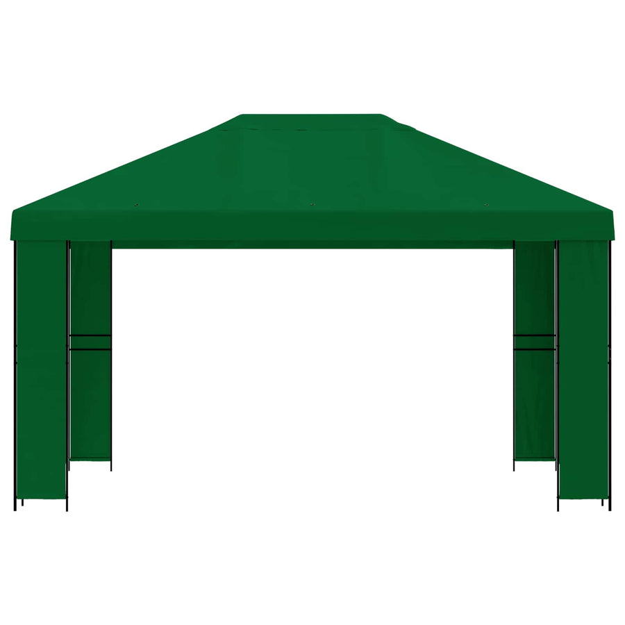 Prieel 4 × 3 m Groen Polyester en staal 190