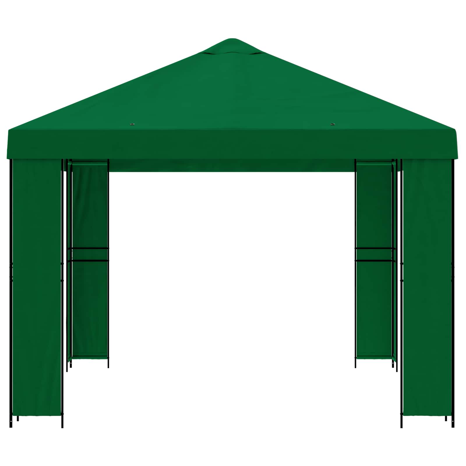 Prieel 4 × 3 m Groen Polyester en staal 190