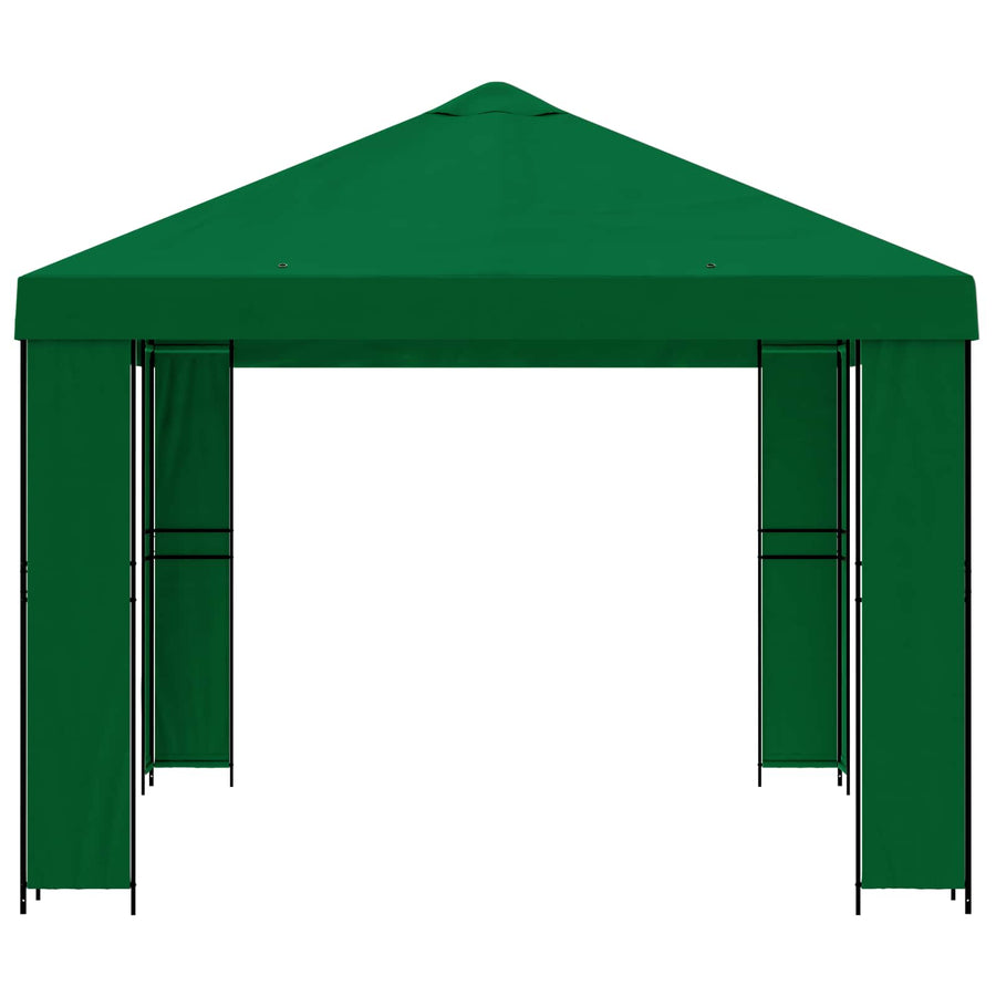 Prieel 4 × 3 m Groen Polyester en staal 190