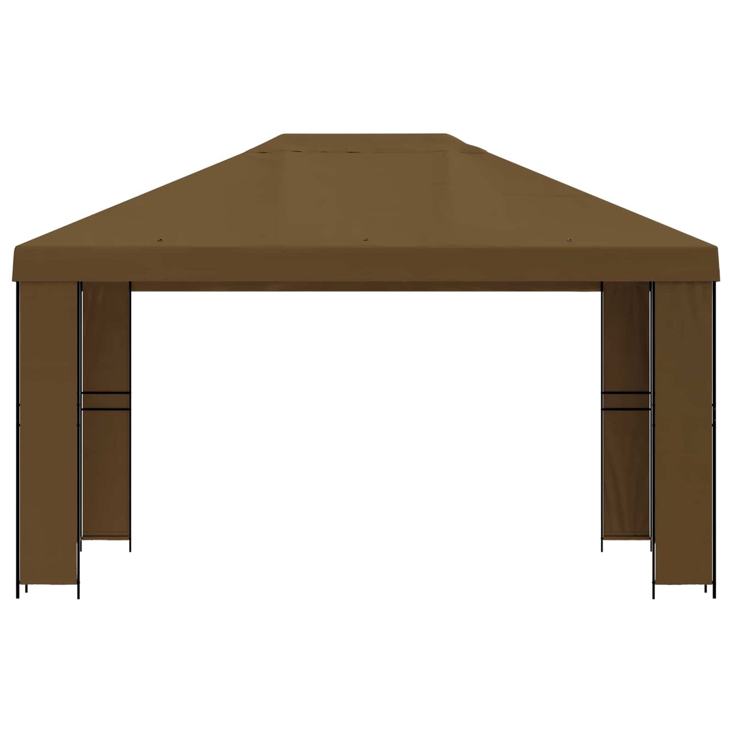 Prieel 4 × 3 m Taupe Polyester en staal 190
