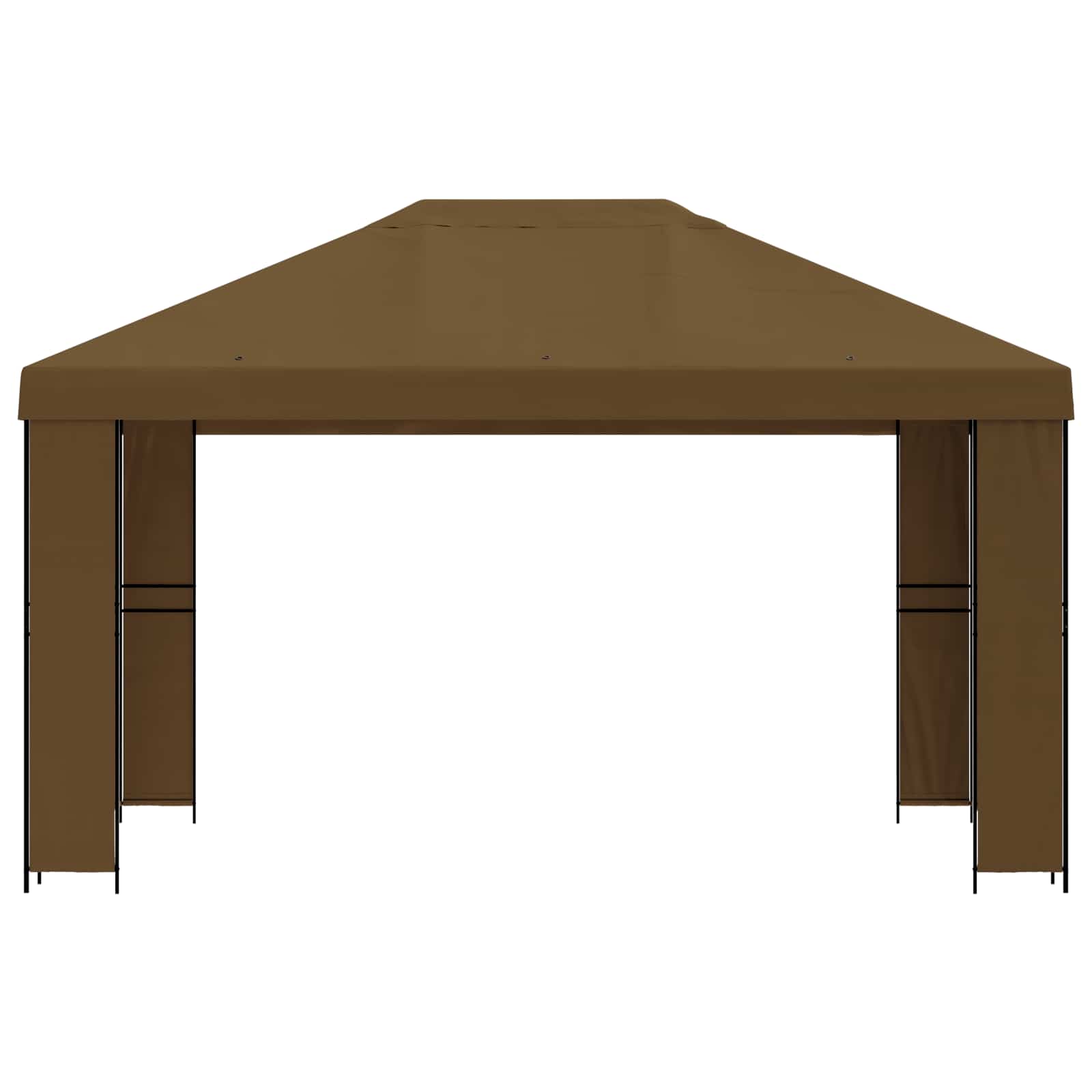 Prieel 4 × 3 m Taupe Polyester en staal 190