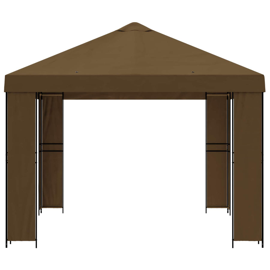 Prieel 4 × 3 m Taupe Polyester en staal 190