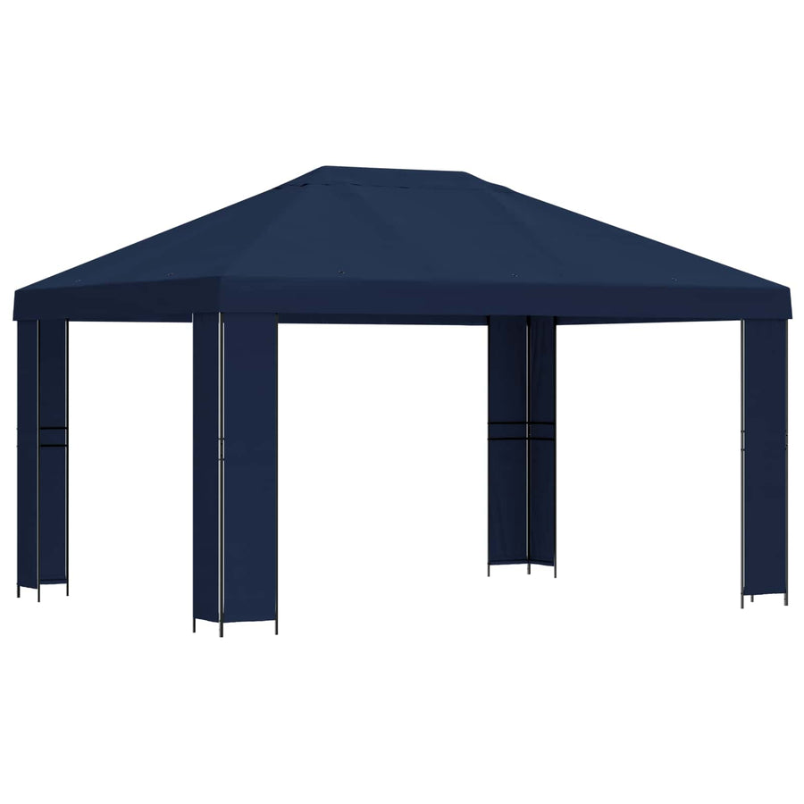 Prieel 4 × 3 m Blauw Polyester en staal 190
