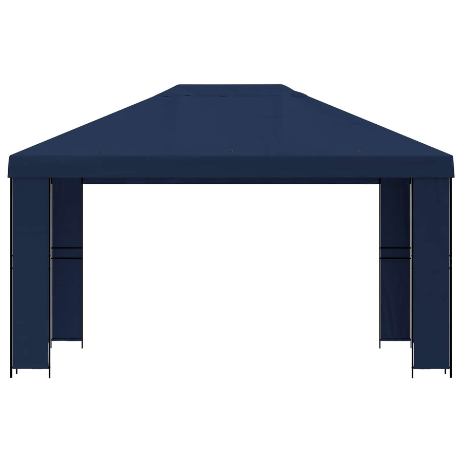 Prieel 4 × 3 m Blauw Polyester en staal 190