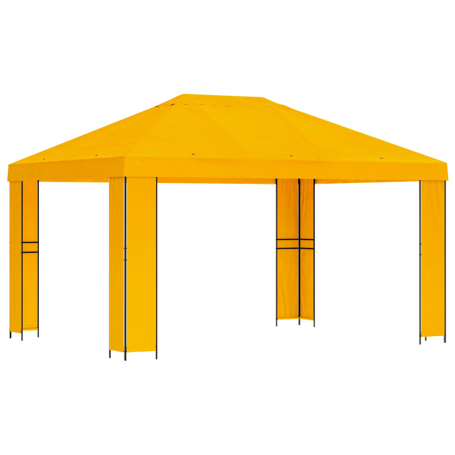 Prieel 4 × 3 m Geel Polyester en staal 190