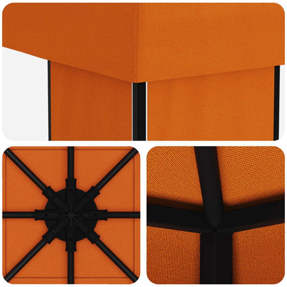 Prieel 4 × 3 m Oranje Polyester en staal 190
