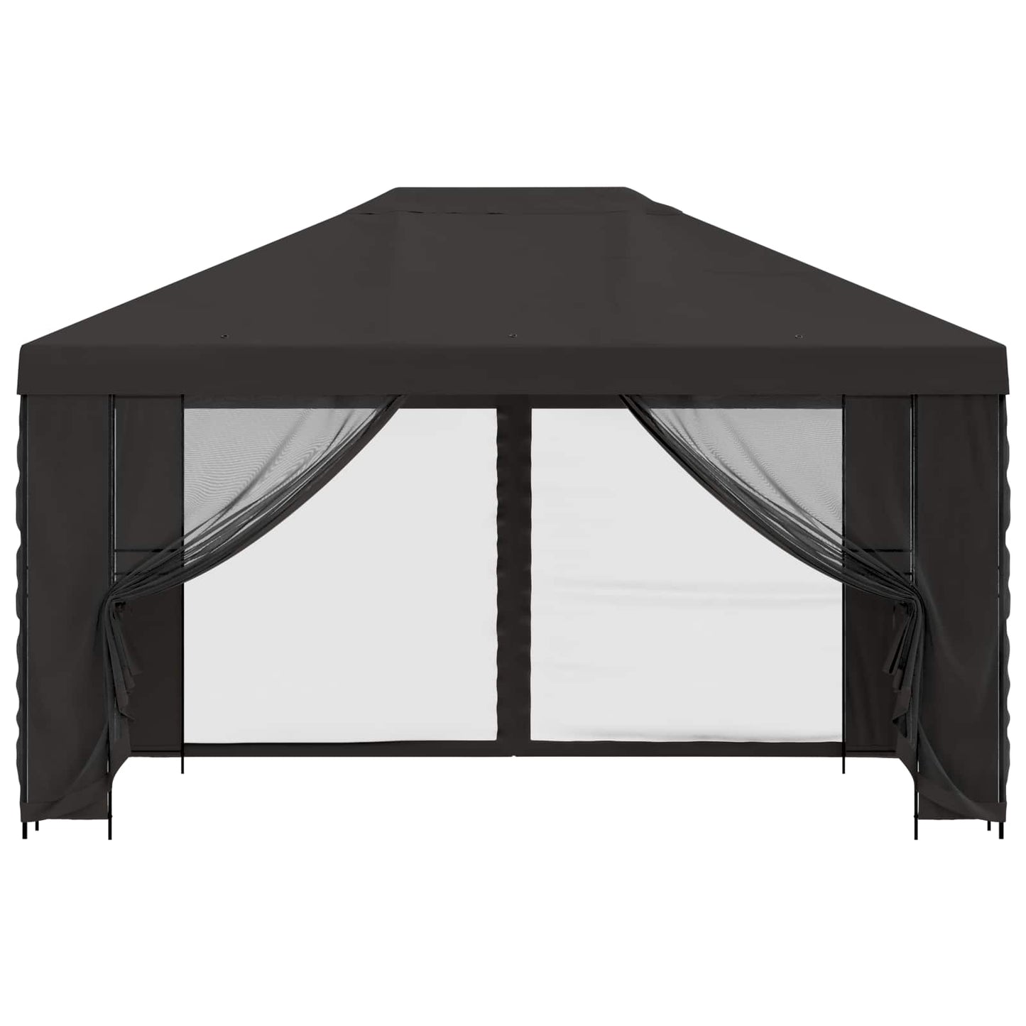 Tuin Gazebo met Zijwanden 4 × 3 m Antracietkleurig