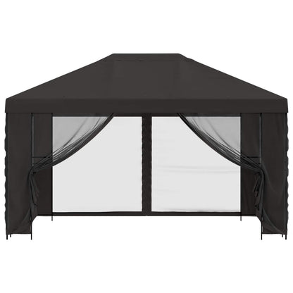 Tuin Gazebo met Zijwanden 4 × 3 m Antracietkleurig