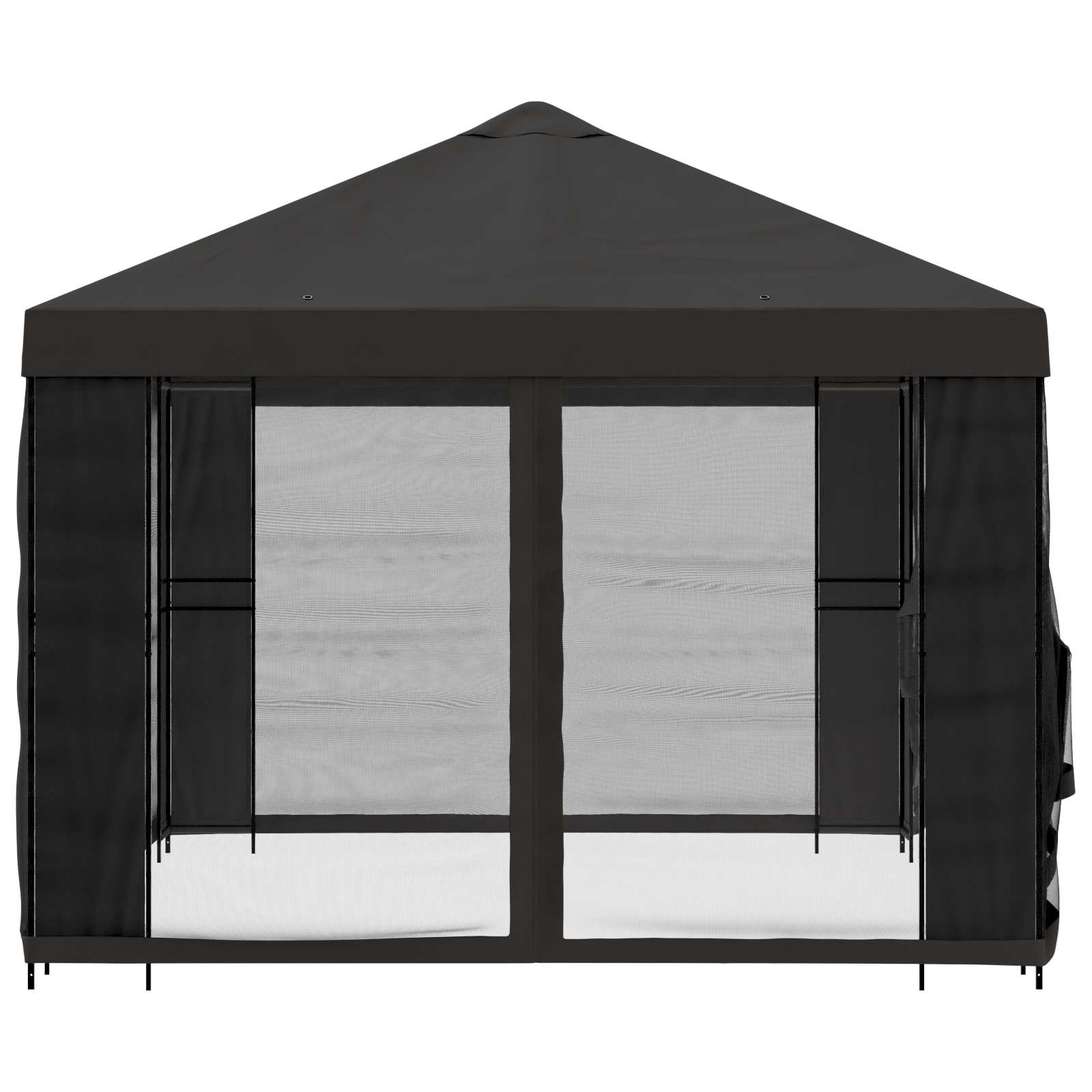 Tuin Gazebo met Zijwanden 4 × 3 m Antracietkleurig