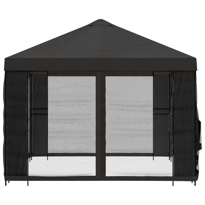 Tuin Gazebo met Zijwanden 4 × 3 m Antracietkleurig
