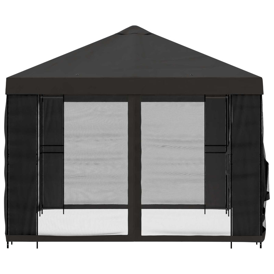 Tuin Gazebo met Zijwanden 4 × 3 m Antracietkleurig