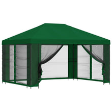 Tuin Gazebo met Zijwanden 4 × 3 m Groen Polyester en staal 190