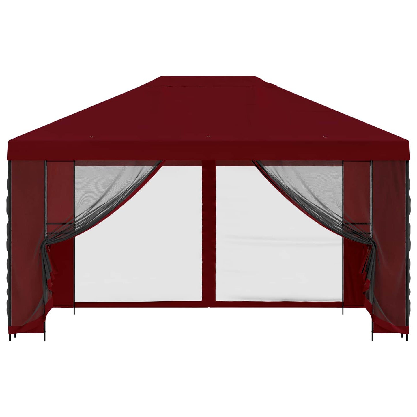 Tuin Gazebo met Zijwanden 4 × 3 m Bordeauxrood