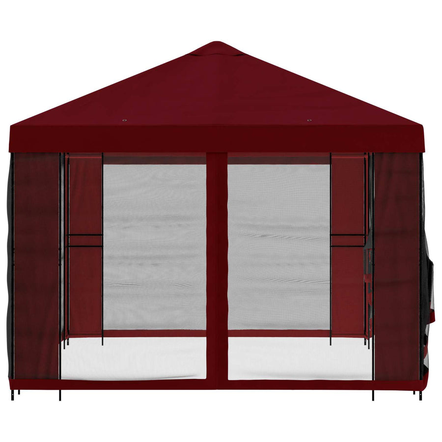 Tuin Gazebo met Zijwanden 4 × 3 m Bordeauxrood