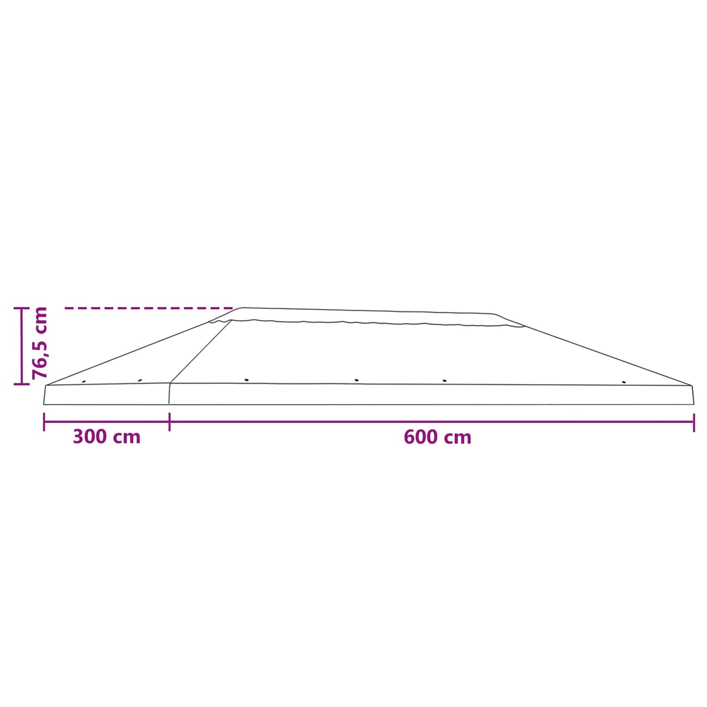 Gazebo Luifel Dekking 6 x 3 m Crèmekleurig Polyester 190