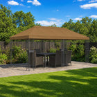 Gazebo luifel 6 x 3 m taupe polyester