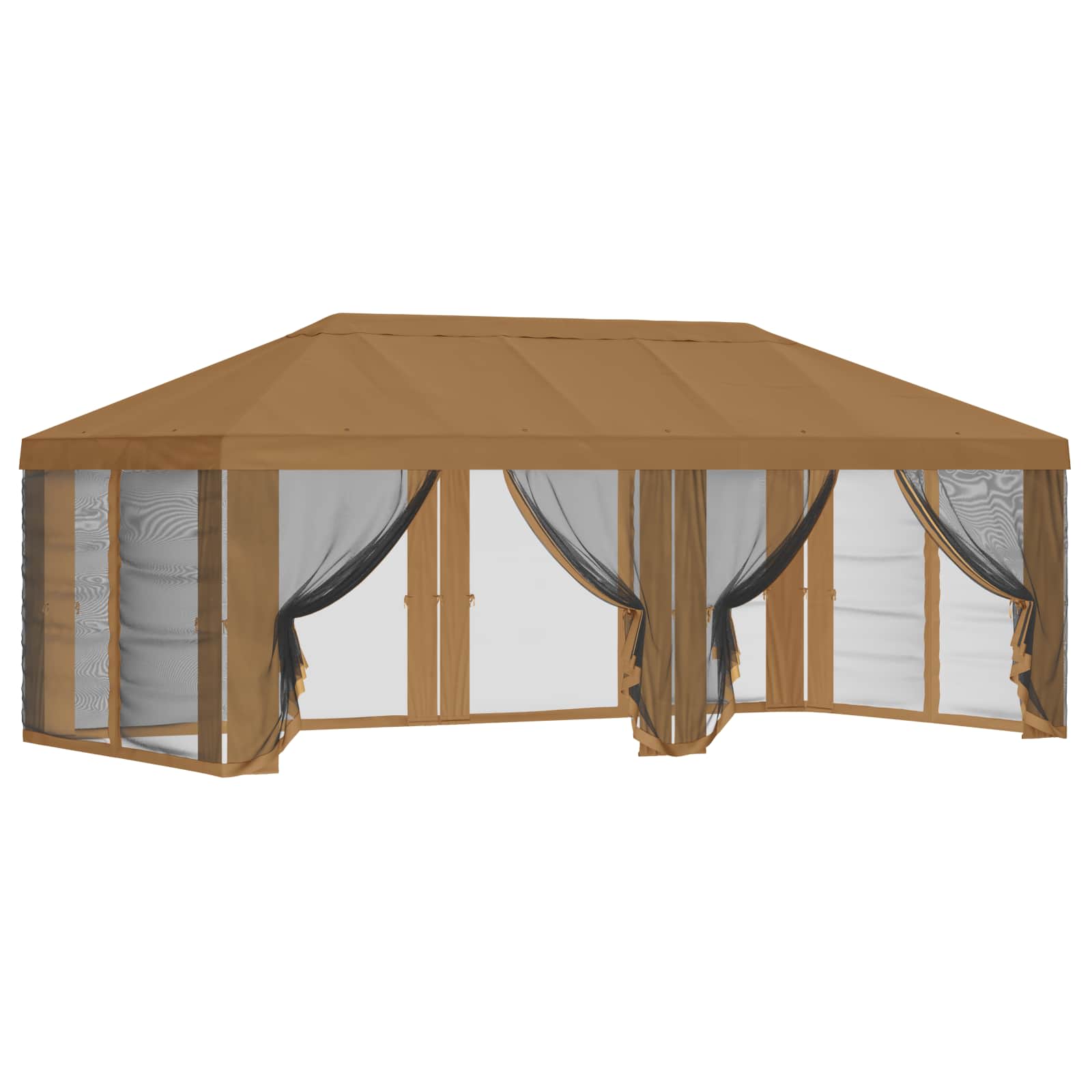 Gazebo Hoes met Zijwanden 6 x 3 m Beige Polyester 190