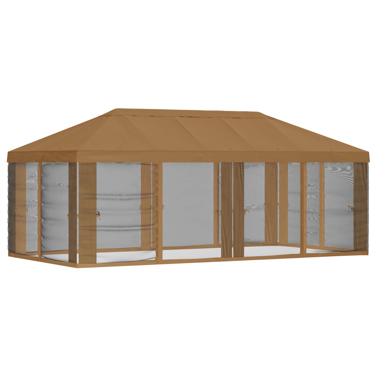 Gazebo Hoes met Zijwanden 6 x 3 m Beige Polyester 190