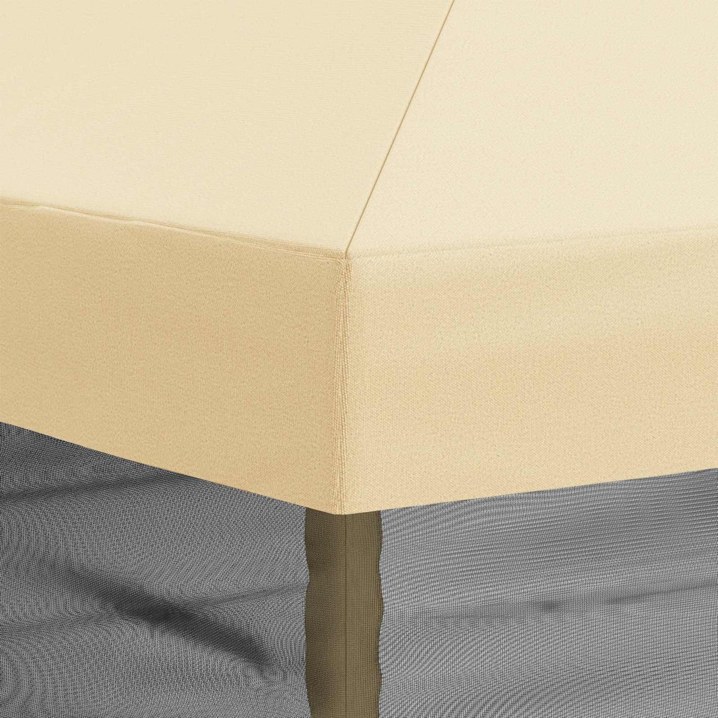 Gazebo Hoes met Zijwanden 6 x 3 m Crèmekleurig Polyester 190