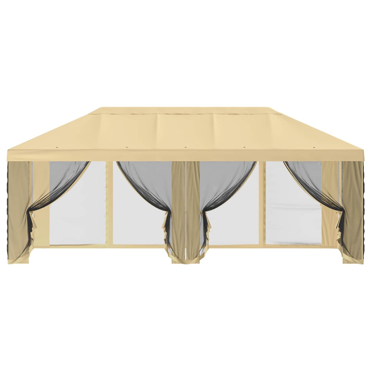 Gazebo Hoes met Zijwanden 6 x 3 m Crèmekleurig Polyester 190
