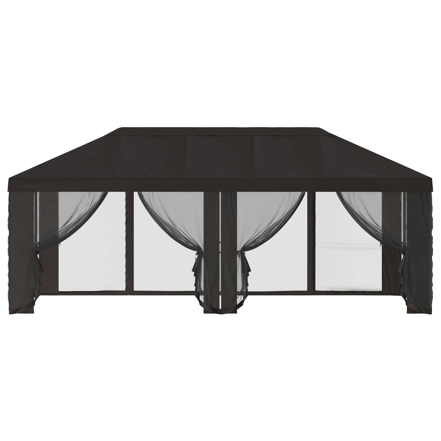 Gazebo Hoes met Zijwanden 6 x 3 m Antracietkleurig Polyester