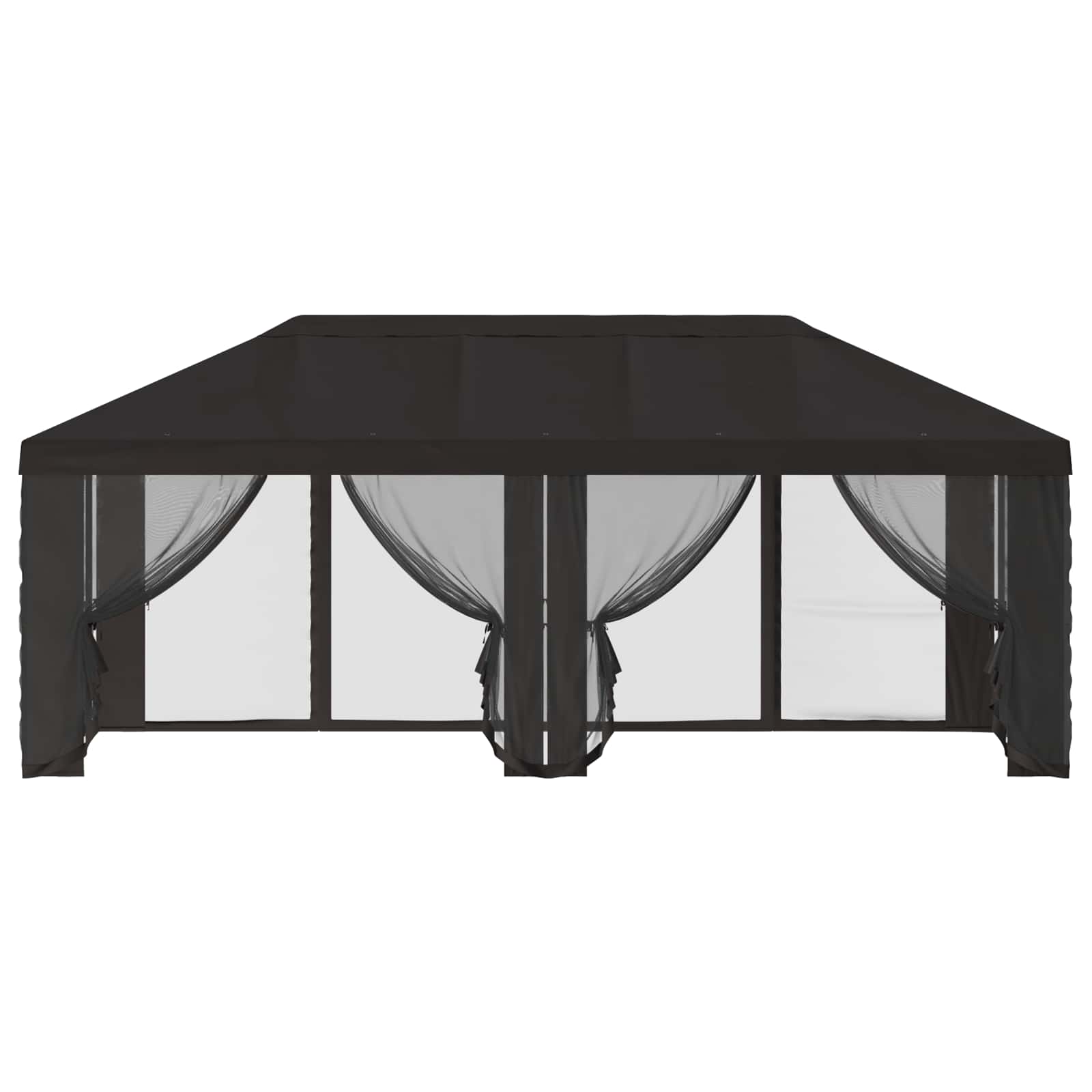 Gazebo Hoes met Zijwanden 6 x 3 m Antracietkleurig Polyester
