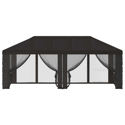Gazebo Hoes met Zijwanden 6 x 3 m Antracietkleurig Polyester