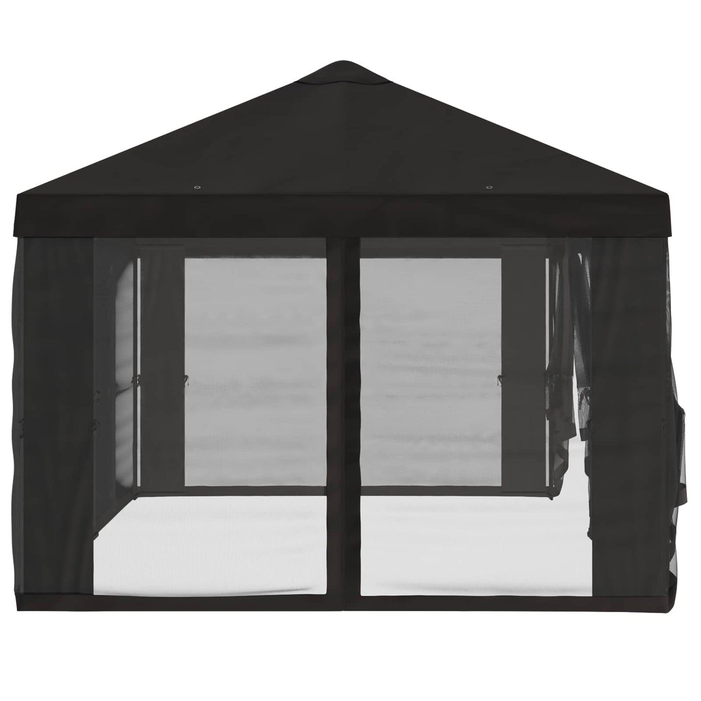 Gazebo Hoes met Zijwanden 6 x 3 m Antracietkleurig Polyester