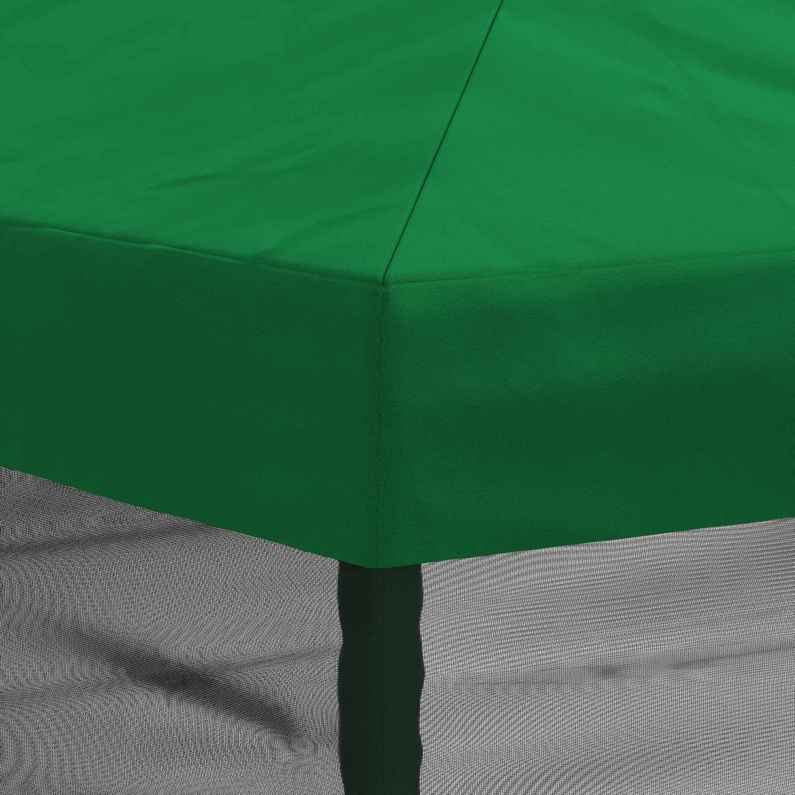 Gazebo Hoes met Zijwanden 6 x 3 m Groen Polyester 190