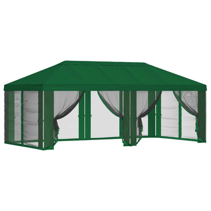Gazebo Hoes met Zijwanden 6 x 3 m Groen Polyester 190