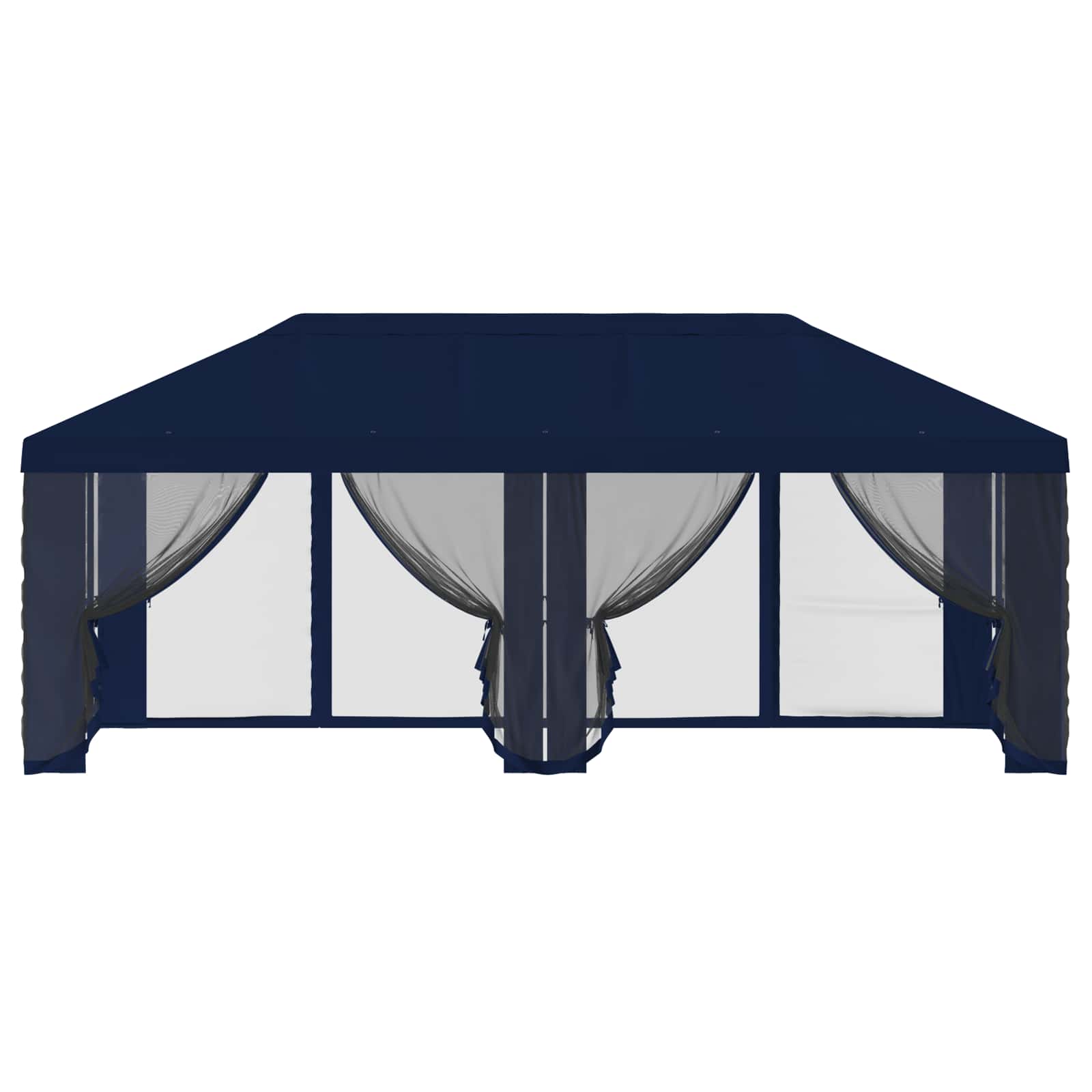 Gazebo Hoes met Zijwanden 6 x 3 m Blauw Polyester 190