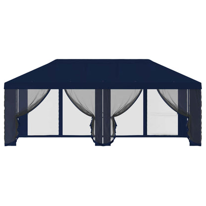 Gazebo Hoes met Zijwanden 6 x 3 m Blauw Polyester 190