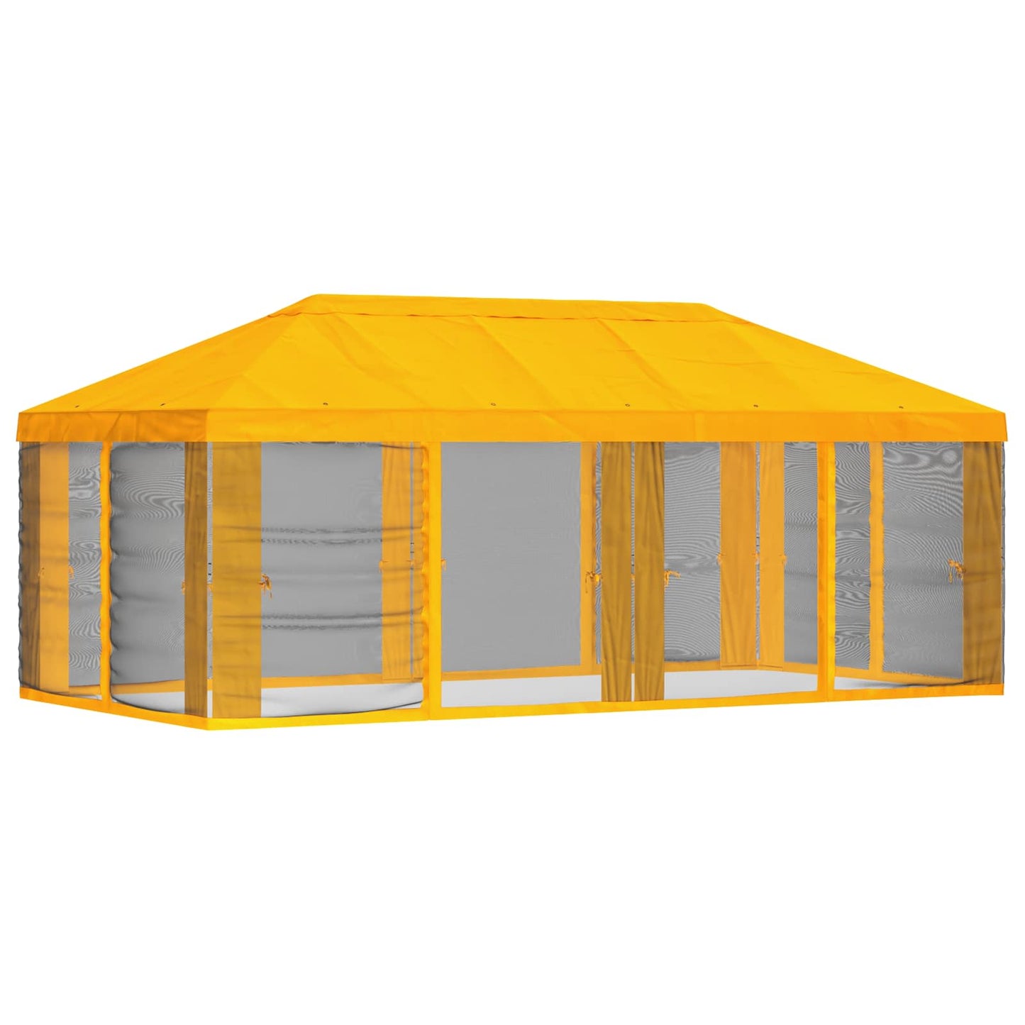Gazebo Hoes met Zijwanden 6 x 3 m Geel Polyester 190