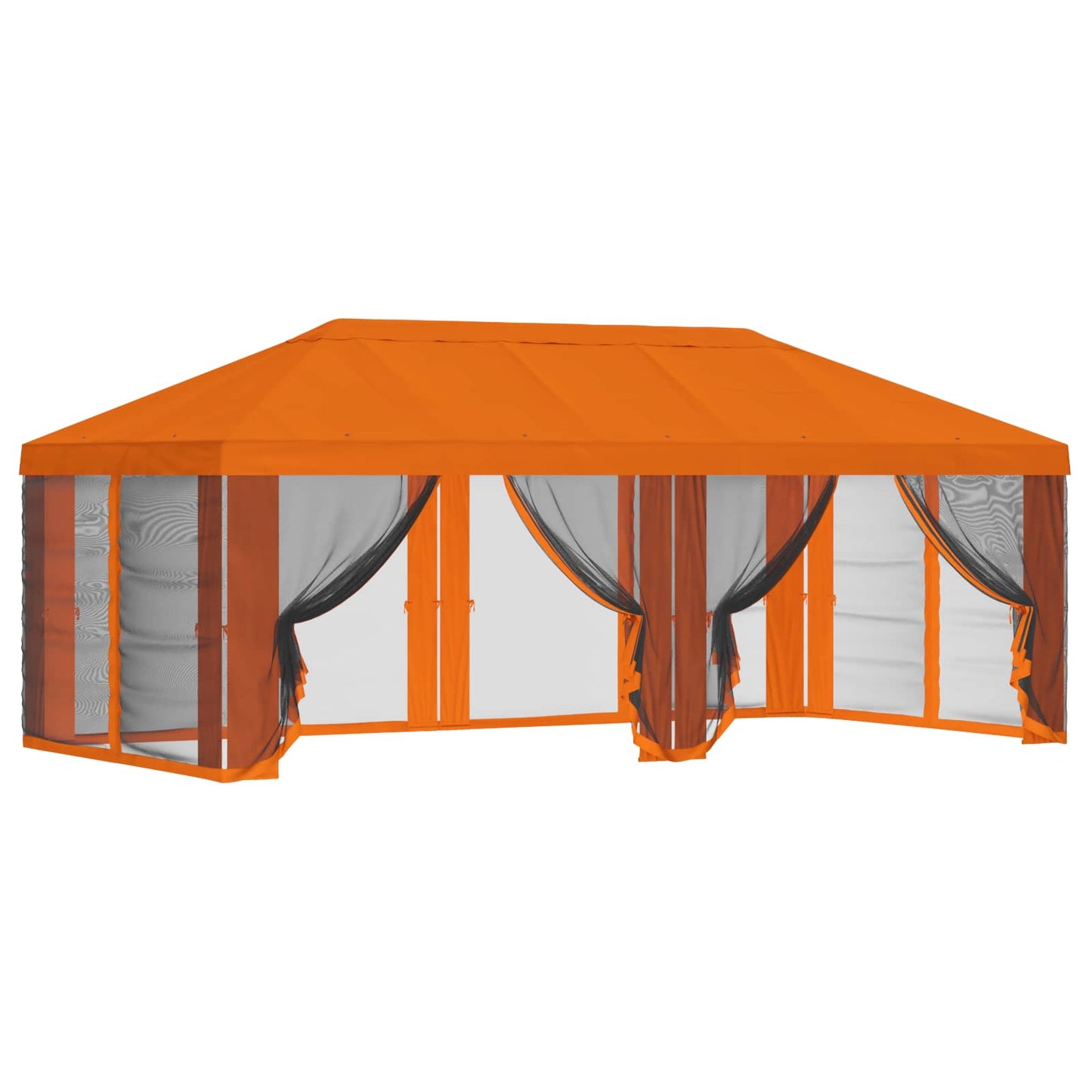 Gazebo Hoes met Zijwanden 6 x 3 m Oranje Polyester 190