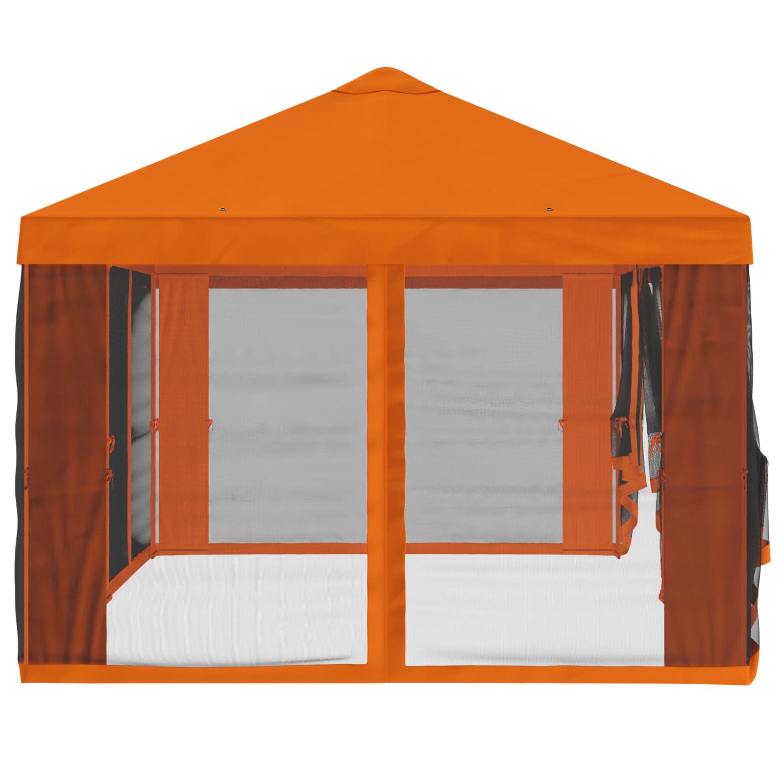 Gazebo Hoes met Zijwanden 6 x 3 m Oranje Polyester 190
