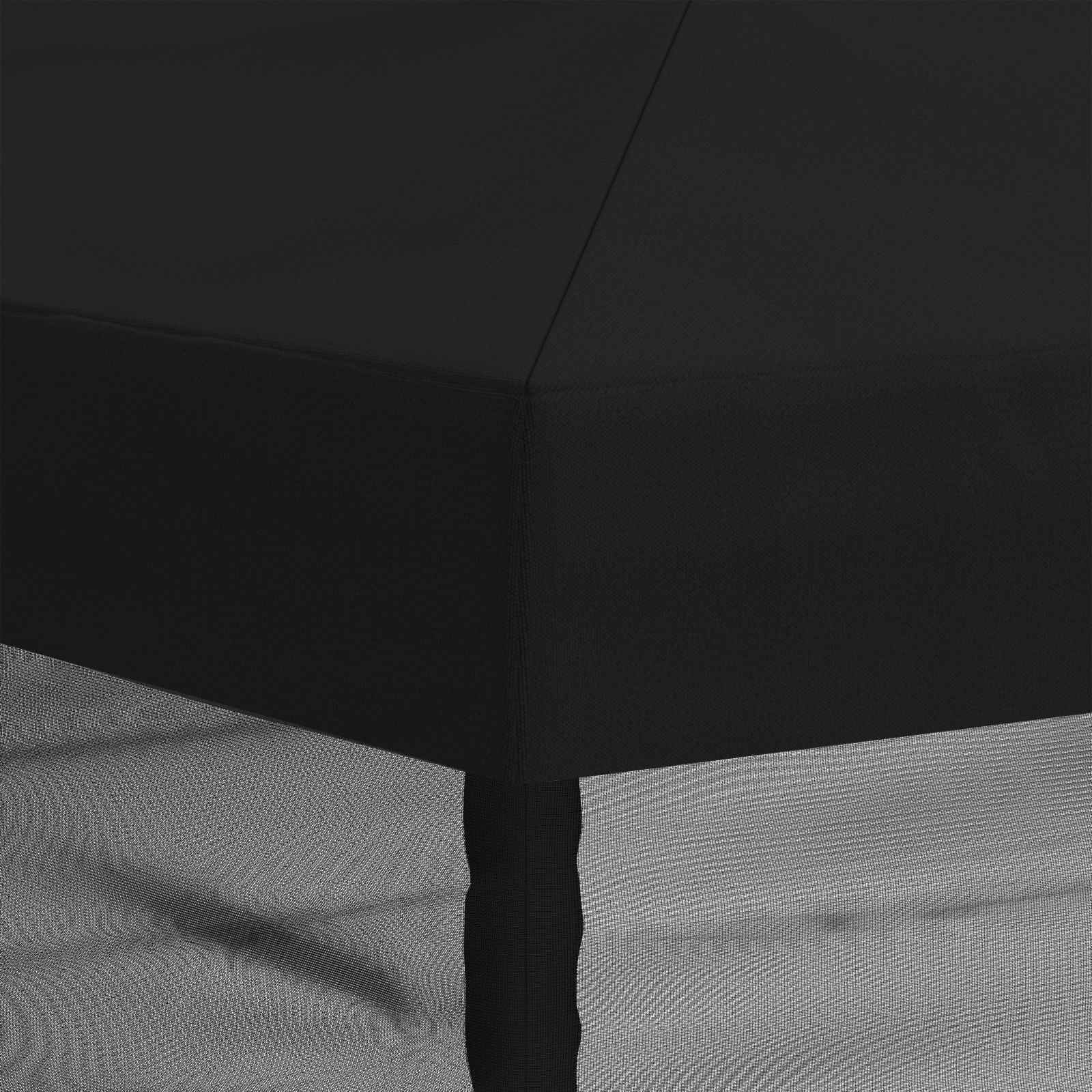 Gazebo Hoes met Zijwanden 6 x 3 m Zwart Polyester 190