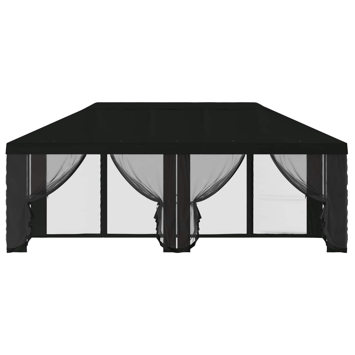 Gazebo Hoes met Zijwanden 6 x 3 m Zwart Polyester 190