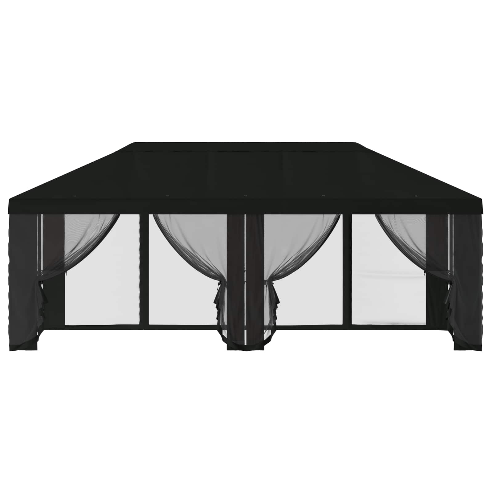 Gazebo Hoes met Zijwanden 6 x 3 m Zwart Polyester 190