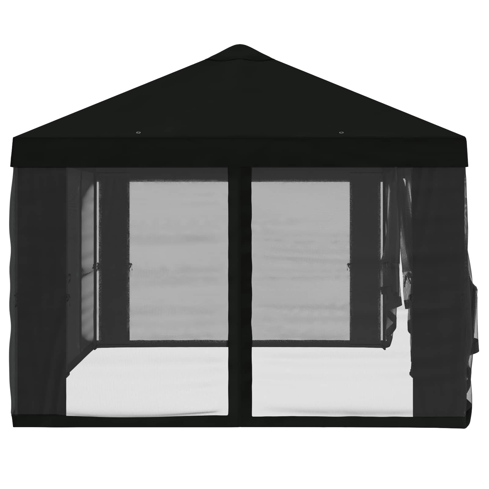 Gazebo Hoes met Zijwanden 6 x 3 m Zwart Polyester 190