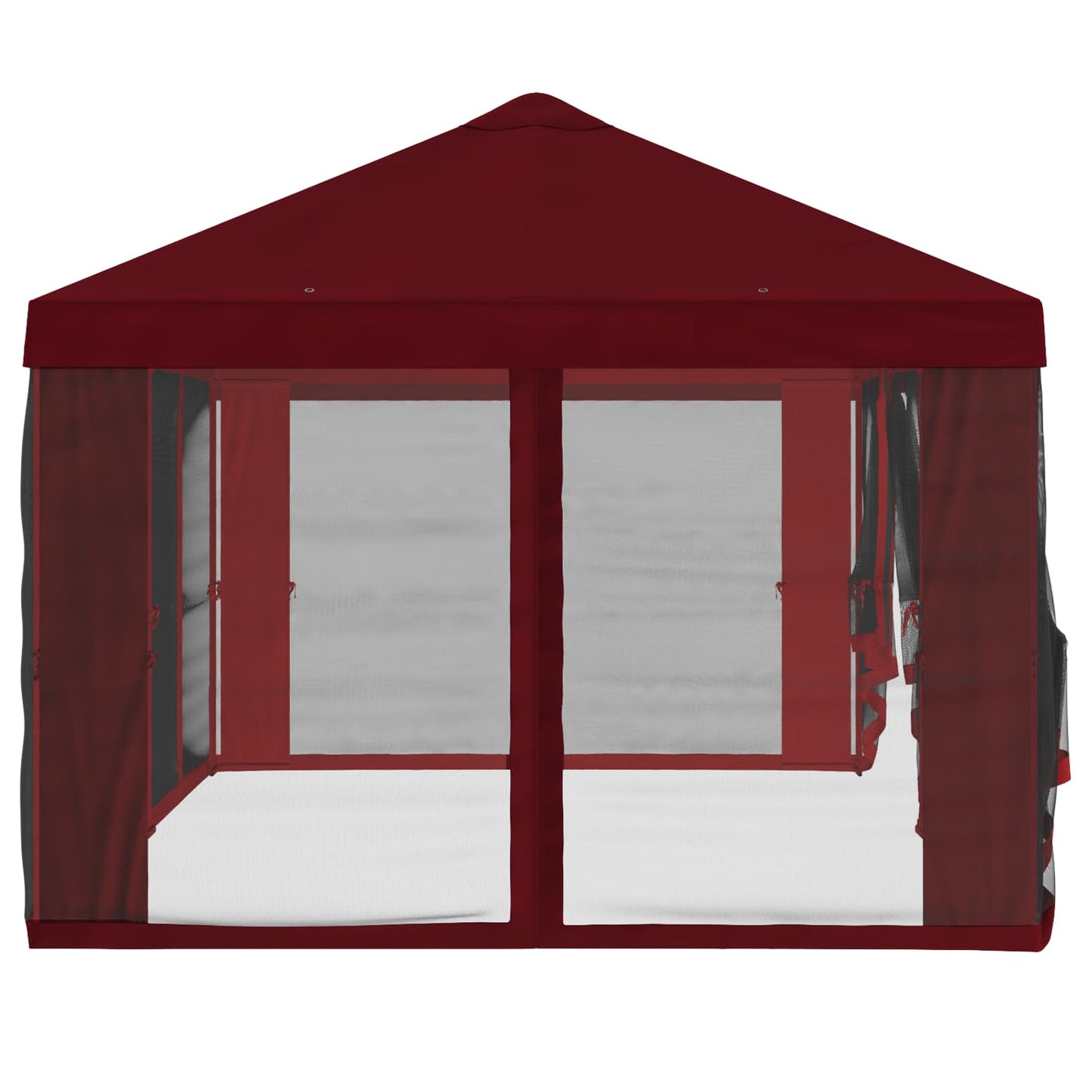 Gazebo Hoes met Zijwanden 6 x 3 m Bordeauxrood Polyester 190