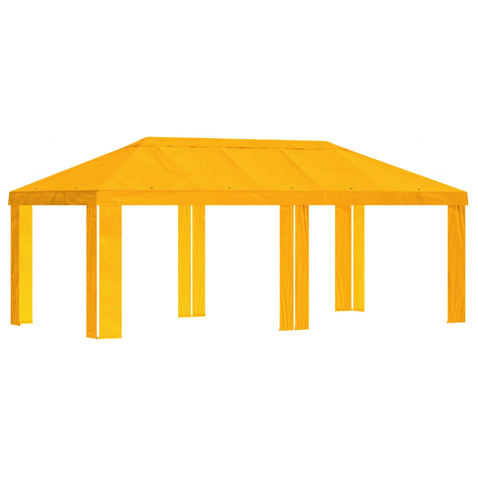 Paviljoenhoes 6 x 3 m Geel Polyester 190 gsm