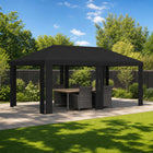 Paviljoenhoes 600x300 cm zwart polyester 190 gsm
