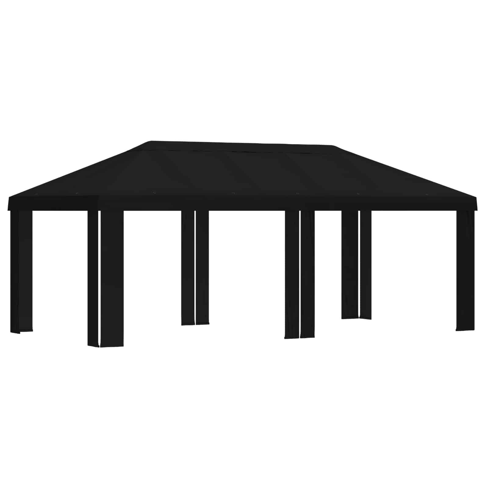 Paviljoenhoes 6 x 3 m Zwart Polyester 190 gsm