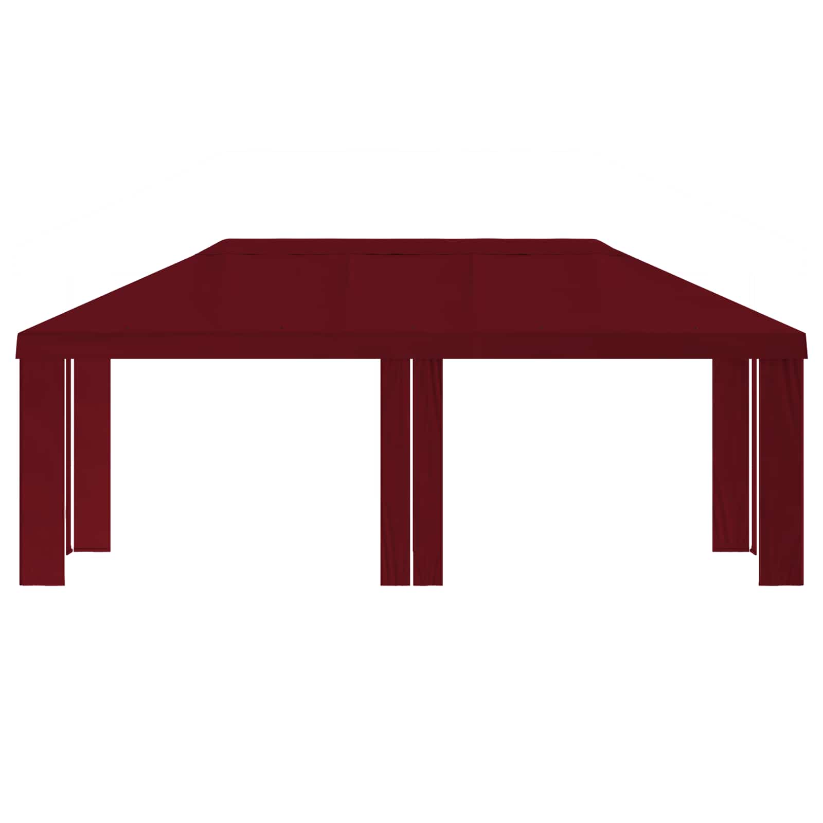 Paviljoenhoes 6 x 3 m Bordeauxrood Polyester 190 gsm